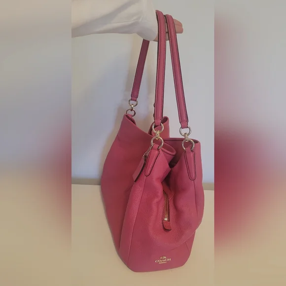 Coach Pink Ruby Leather Phoebe Shoulder Bag - Picture 11 of 15